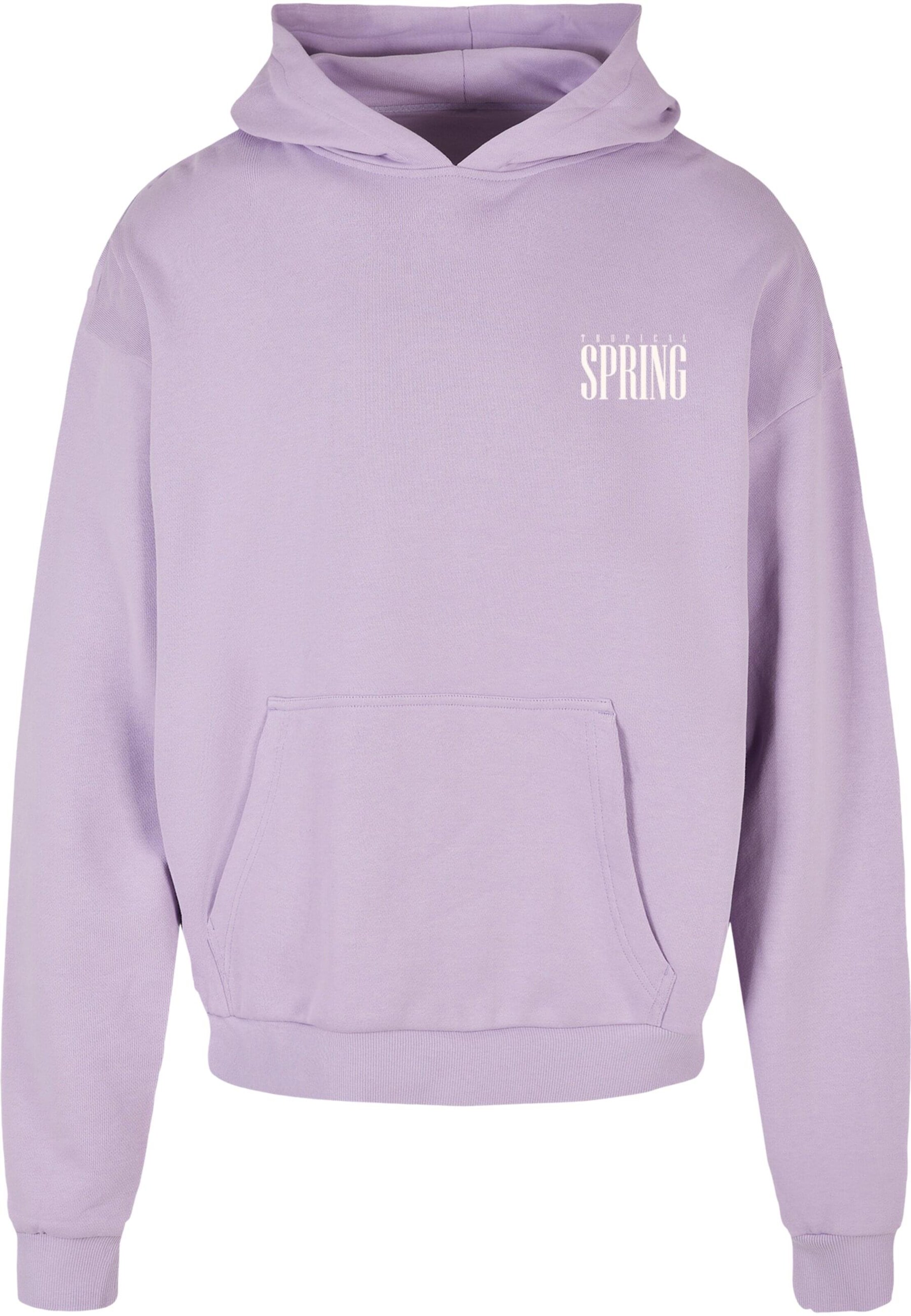 Merchcode Sweatshirt 'Tropical Spring' in Lila: Vorderseite