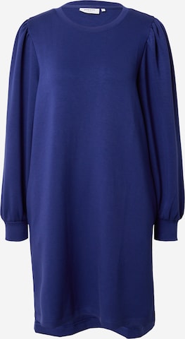 Robe MSCH COPENHAGEN en bleu : devant