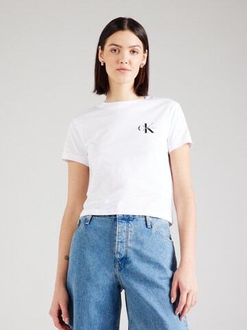 balta Calvin Klein Jeans Marškinėliai: priekis