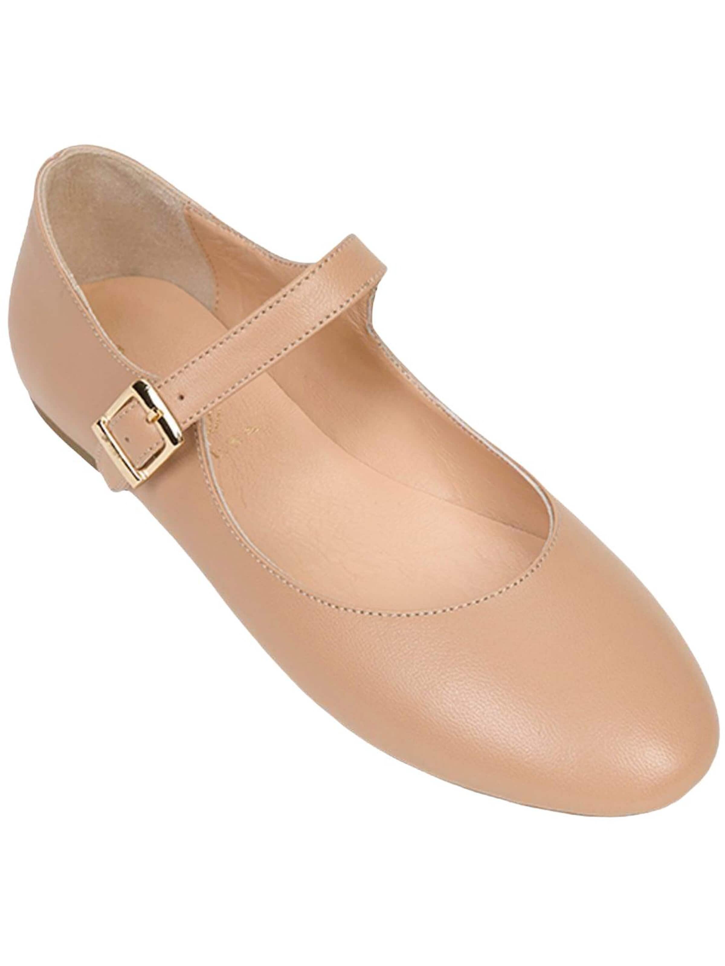 Desa Ballet Flats 'Ballerinas' in Beige: front