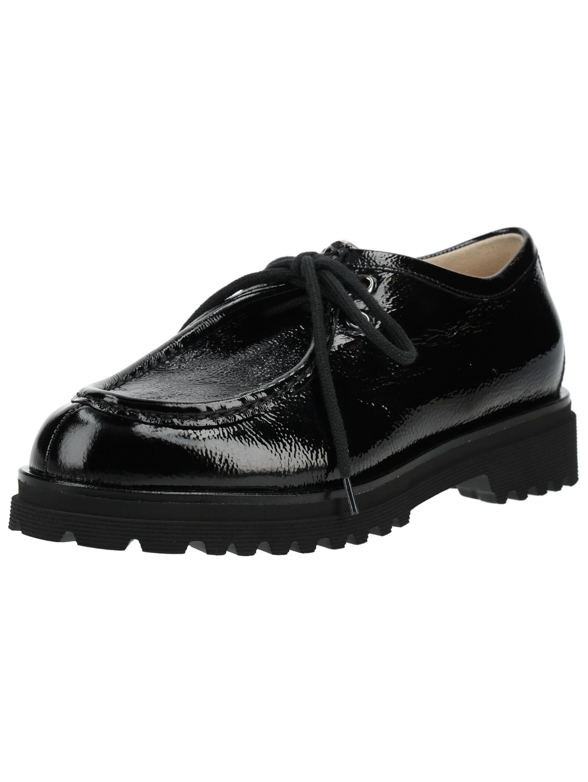 HASSIA Moccasins in Black: front