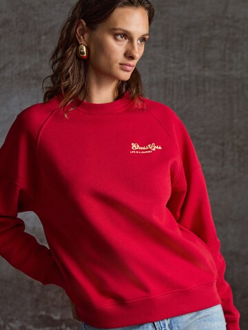 Sweat-shirt Grimelange en rouge