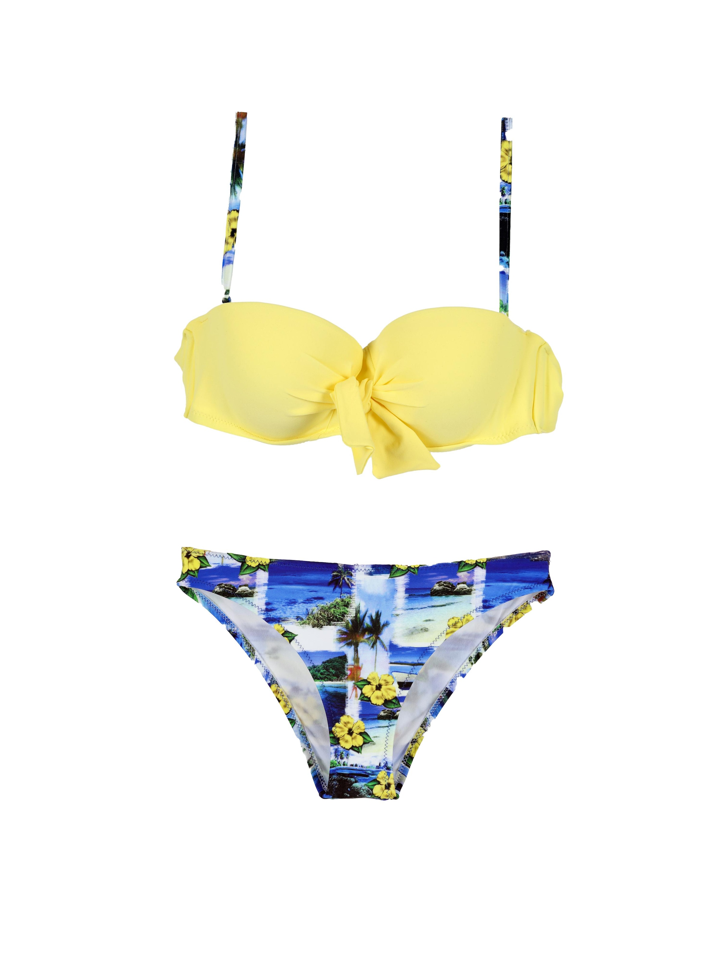 Lady Etna - Push-up Traje de baño 'Aruba-23/W 719' en amarillo