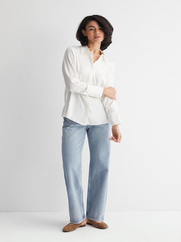 SILK & CASHMERE Shirt in Wit