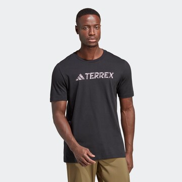 T-Shirt fonctionnel 'Classic' ADIDAS TERREX en noir : devant