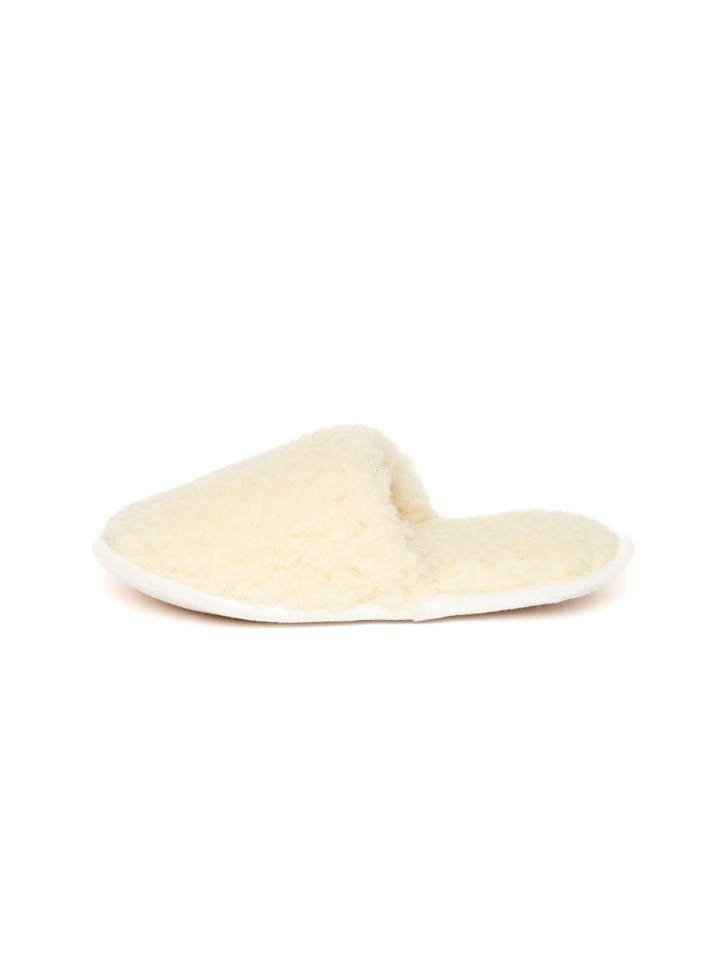 Gottstein Slippers 'Curly Wool Curly Wool' in White: front