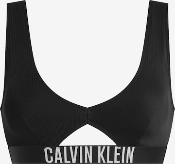 Calvin Klein Swimwear Треугольник Верх бикини в Черный: спереди