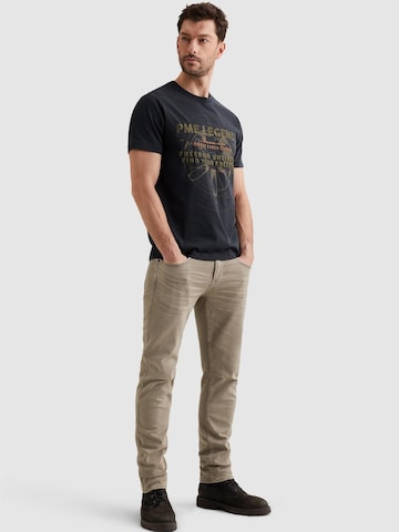 PME Legend T-shirt 'T-shirt in cotton jersey with artwork' i blå