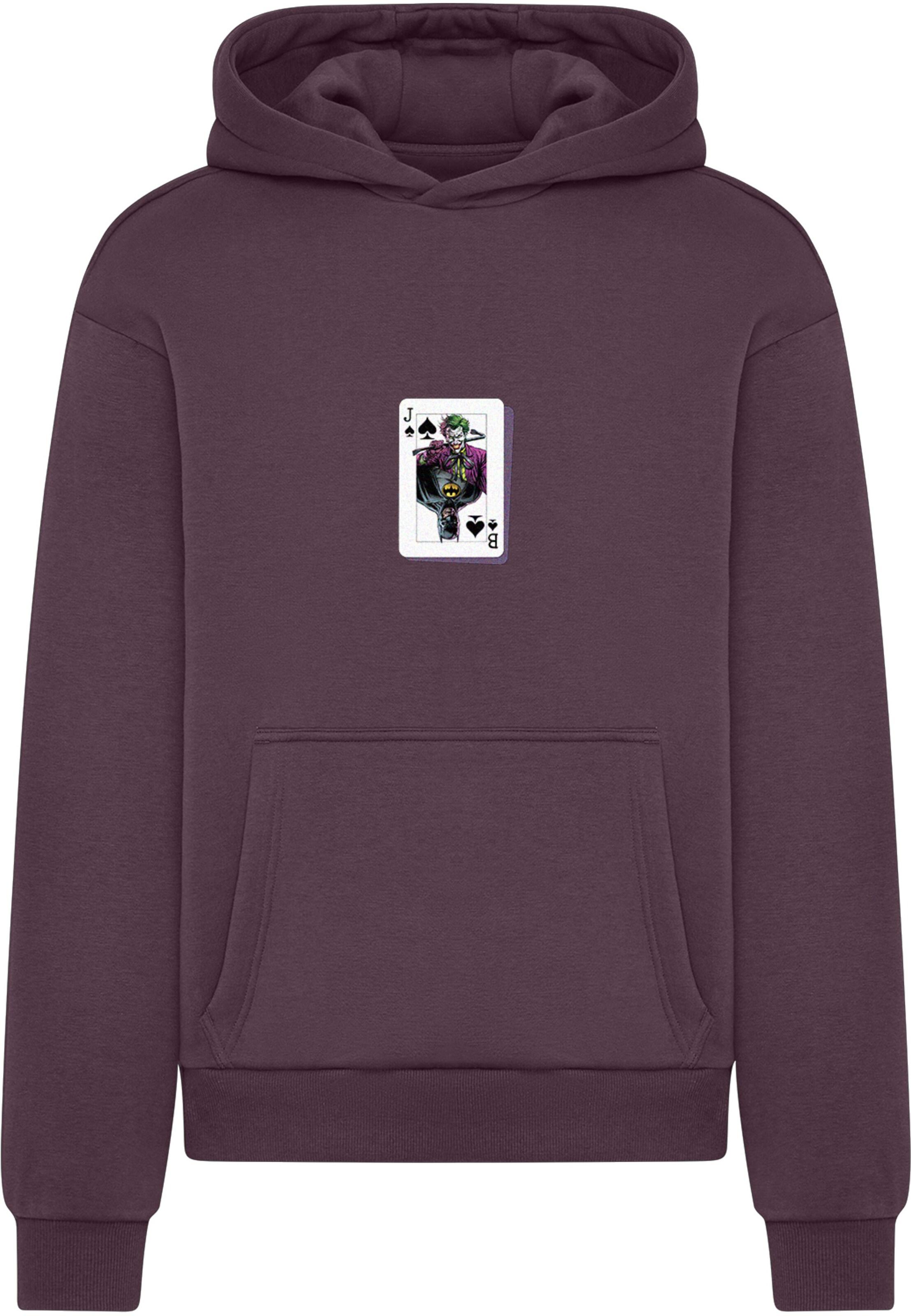 Sweat-shirt 'Batman The Joker Card' Merchcode en violet : devant