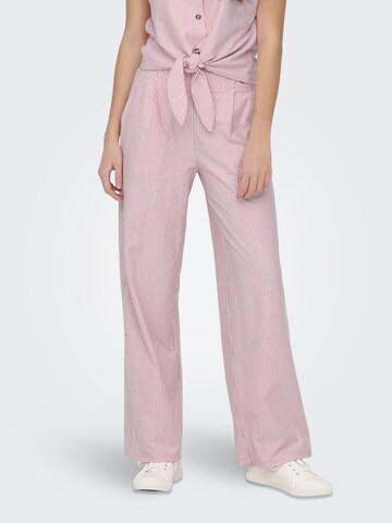 JDY - Pierna ancha Pantalón plisado 'JDYNelli' en rosa: frente