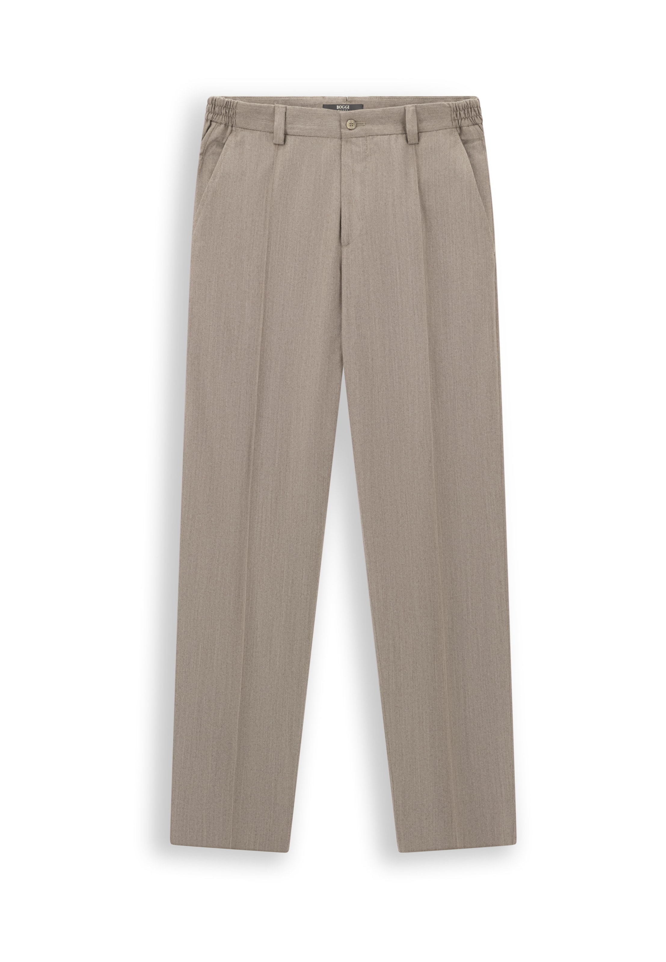 Regular Pantalon à pince Boggi Milano en marron : devant