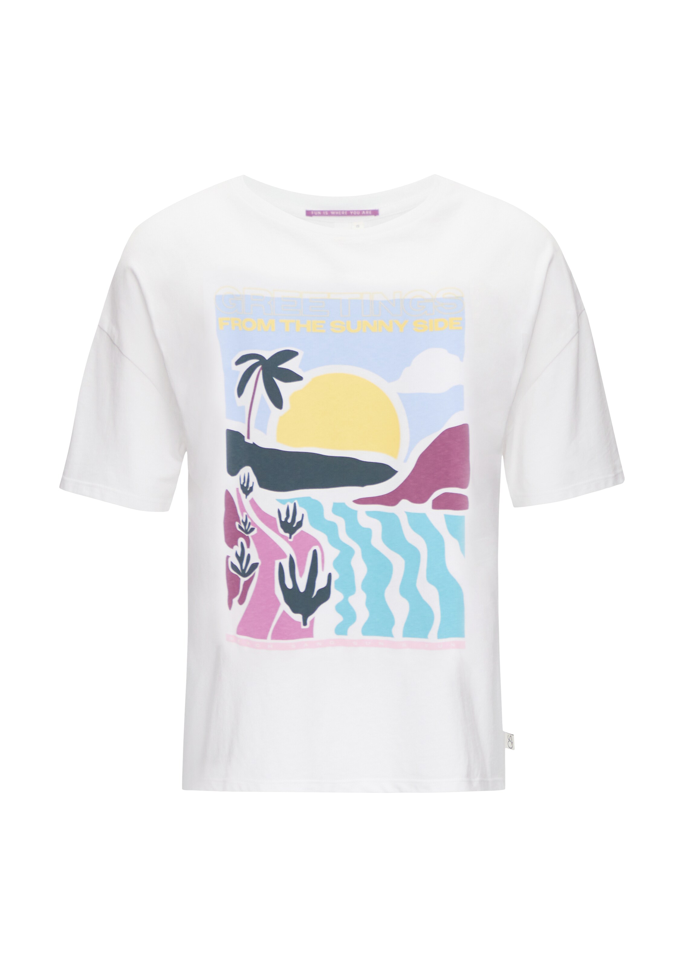 QS T-Shirt in Weiß: Vorderseite