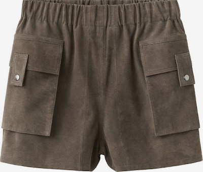 MANGO Ledershorts 'Biker' in basaltgrau, Produktansicht