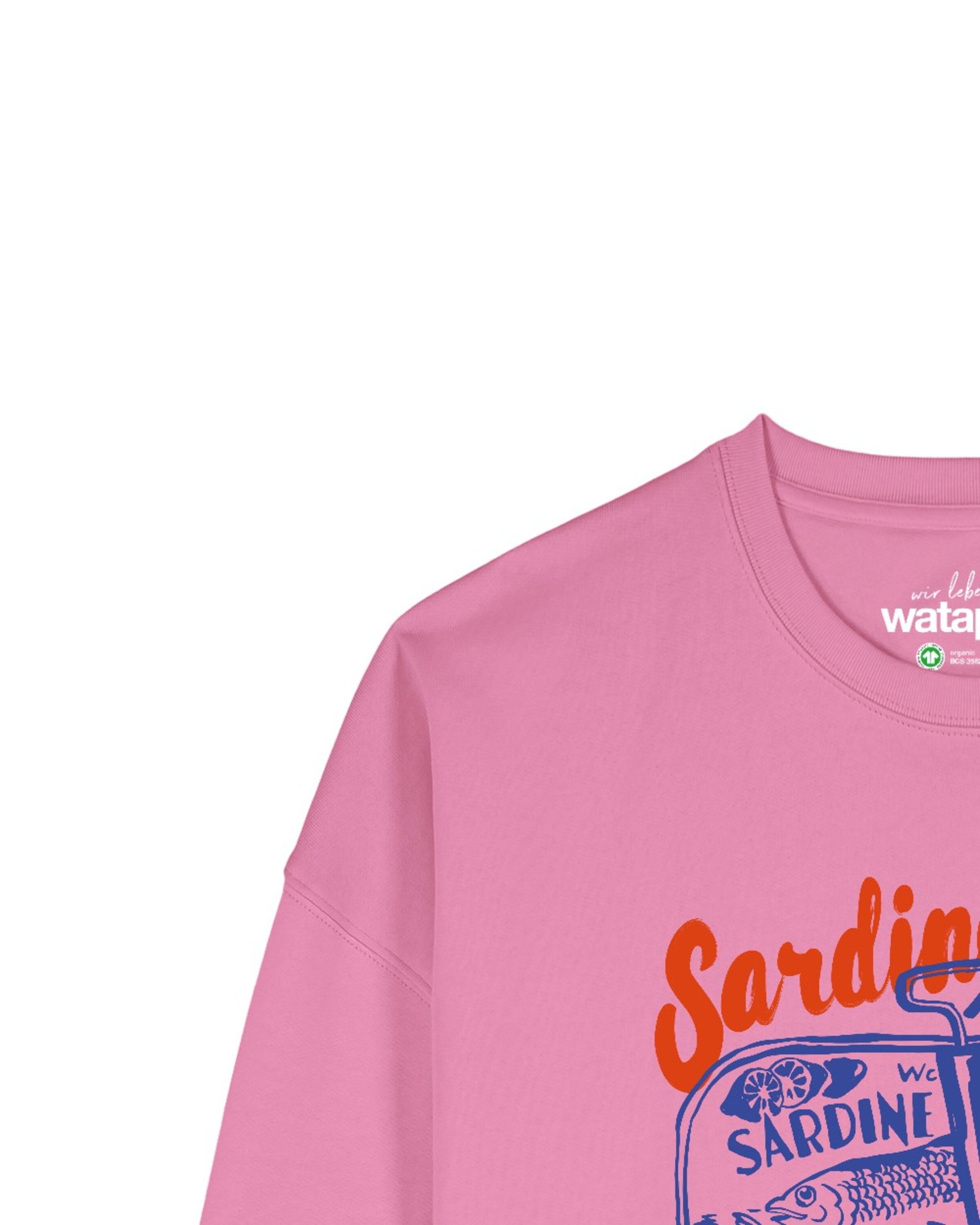 Sweat-shirt 'Sardines Portugal ' Watapparel en rose