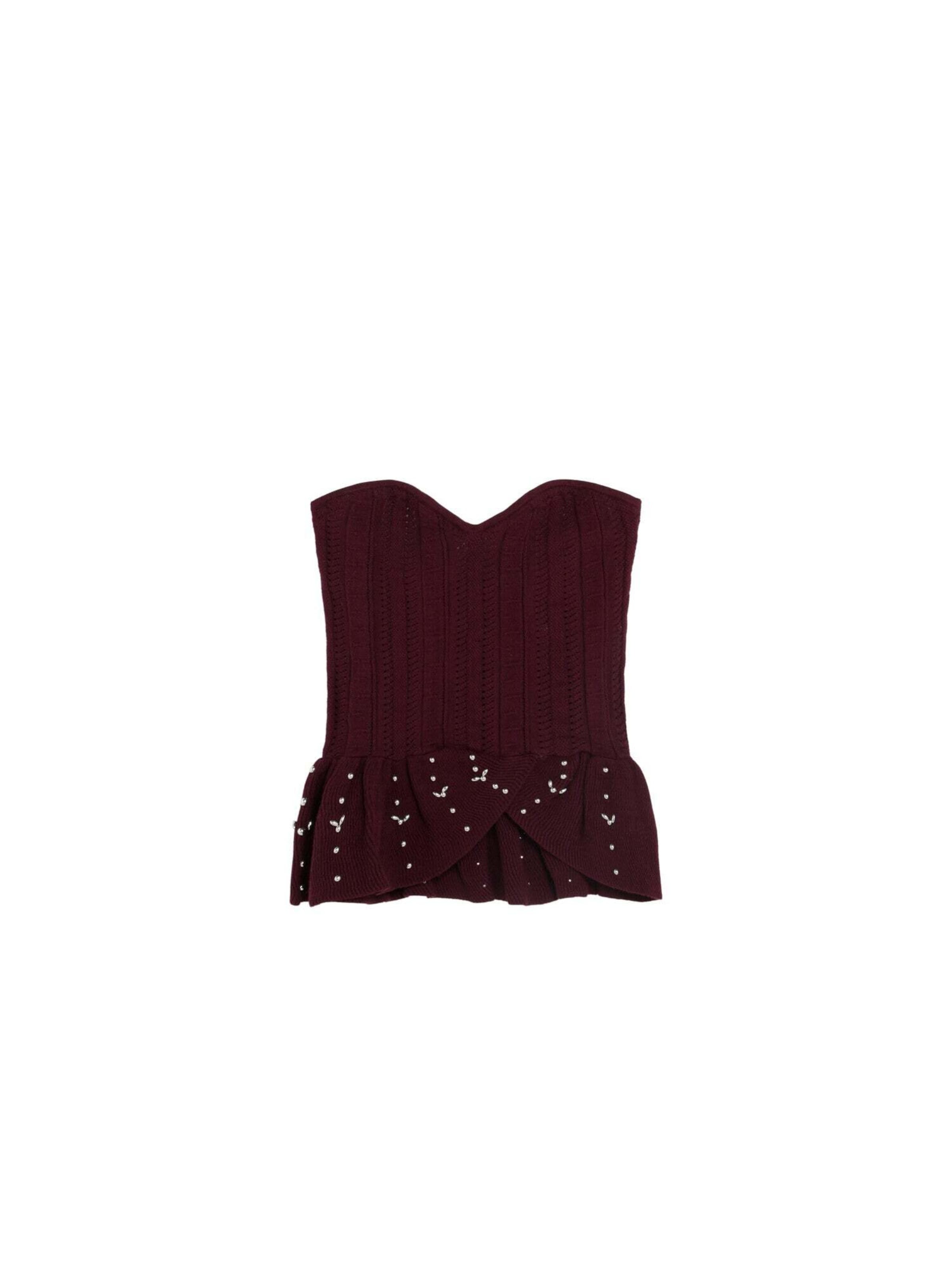 Scalpers Studs Peplum Top ' ' in Rot: Vorderseite