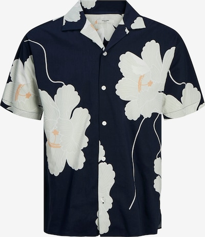 JACK & JONES Overhemd 'PALMA RESORT' in de kleur Nachtblauw / Oranje / Wit, Productweergave