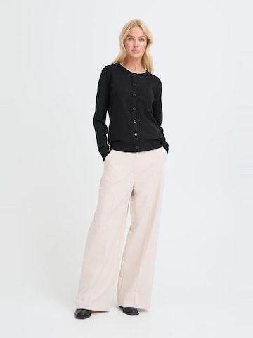 Oxmo Gebreid vest ' OXAIDA ' in Zwart