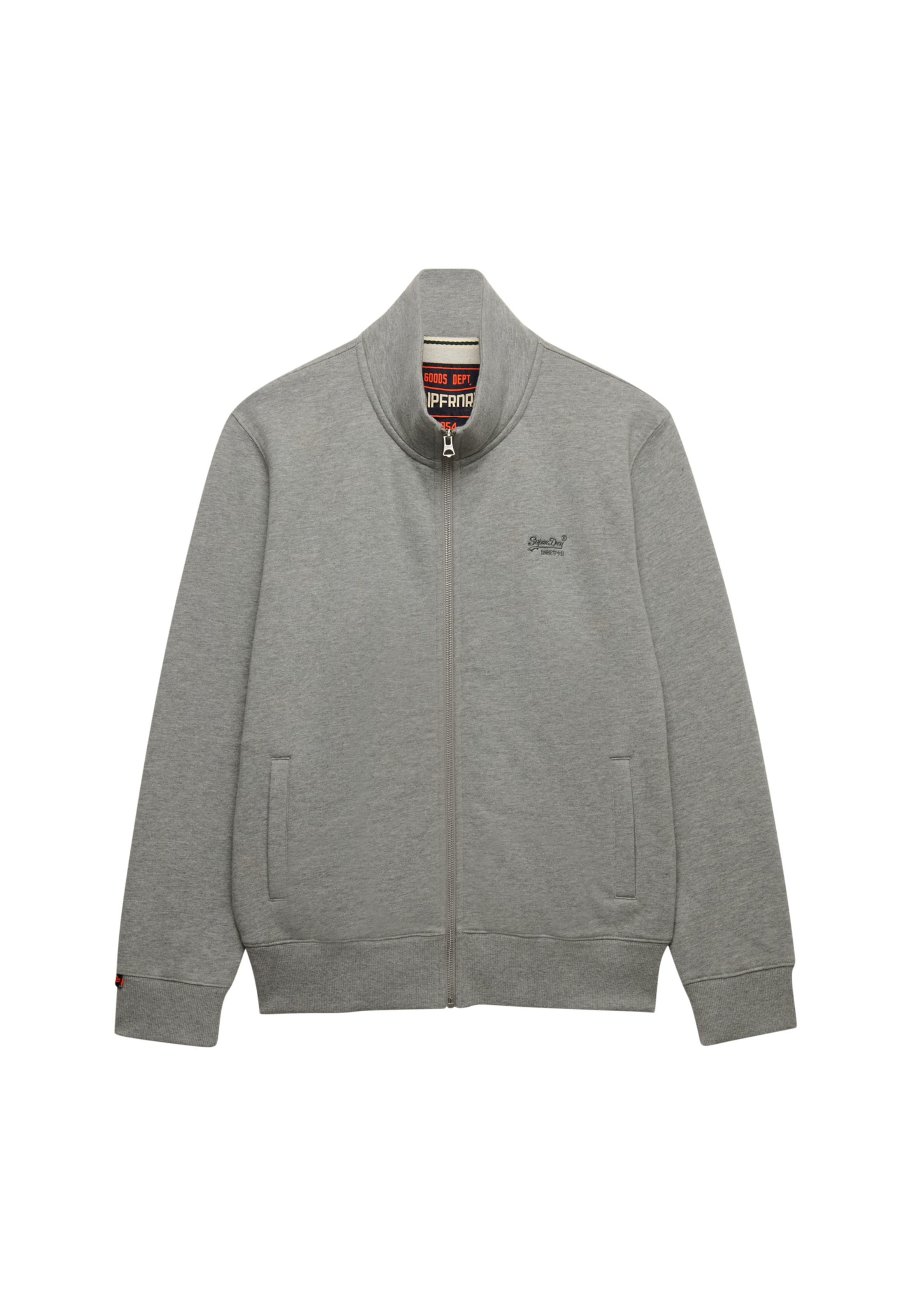 Superdry & Co Sweatvest 'Essential' in Grijs: voorkant