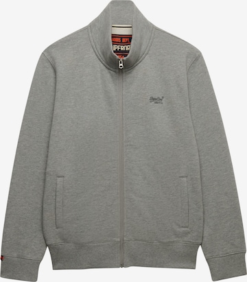 Superdry & Co Sweat jacket 'Essential' in Grey: front