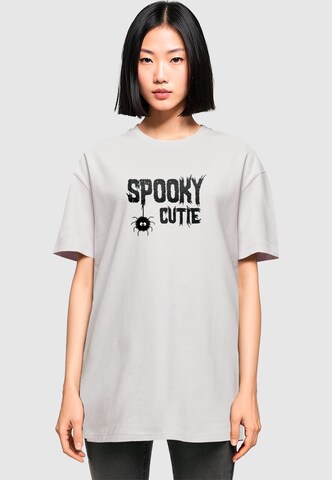Merchcode T-Shirt 'Halloween - Spooky Cutie' in Lila: Vorderseite
