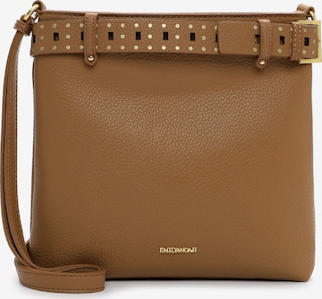 Sac à bandoulière 'Justine' Emily & Noah en marron : devant