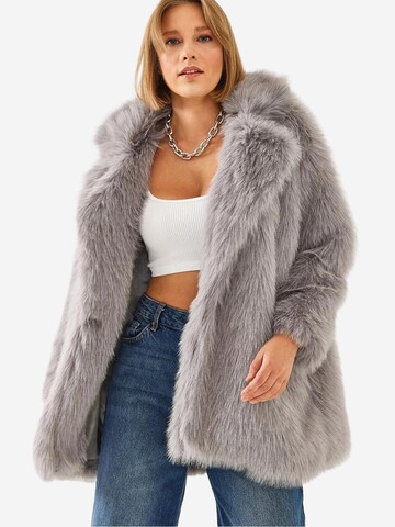 Bianco Lucci Wintermantel in Grijs