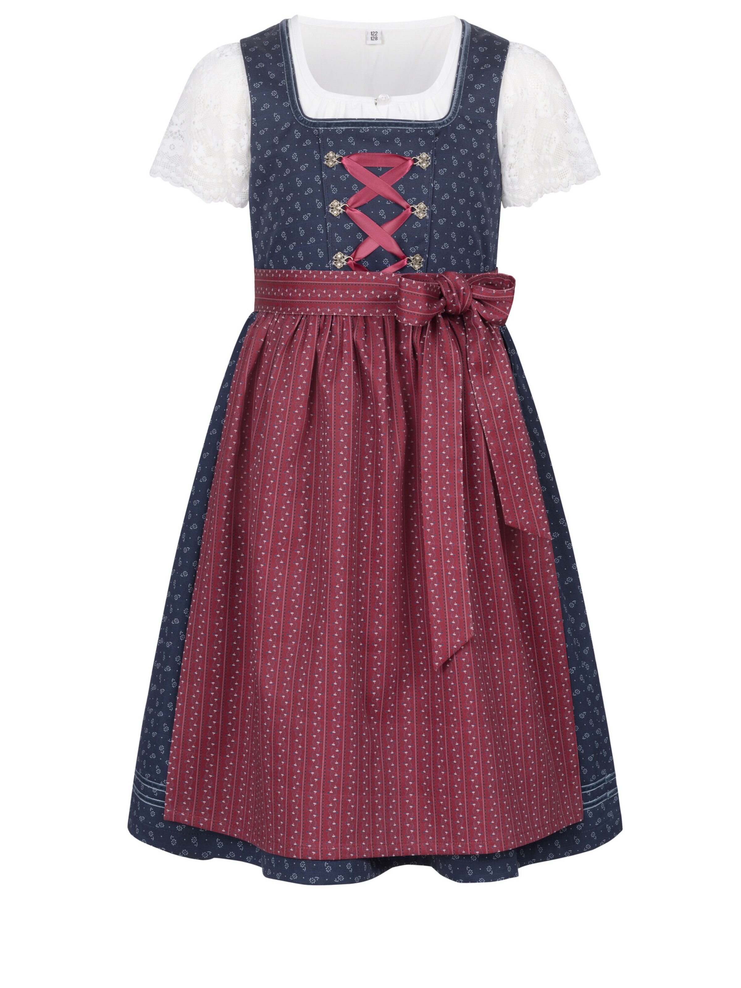 Trachtenhof Nübler Kleid 'Kinderdirndl Gesr'‌‌‌‌‌‌ in Blau: Vorderseite