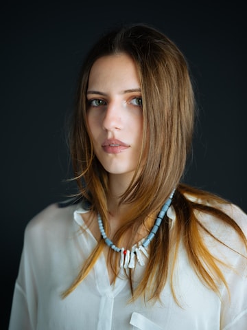 Christine on the clouds Necklace 'Petra Sand Stripe' in Blue