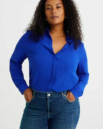 WE Fashion Blouse in Blauw: voorkant