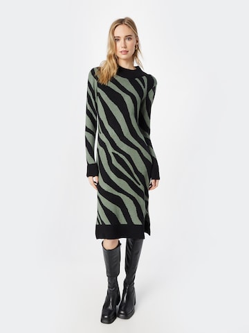VILA فستان مُحاك 'Ril' بلون أخضر: الأمام