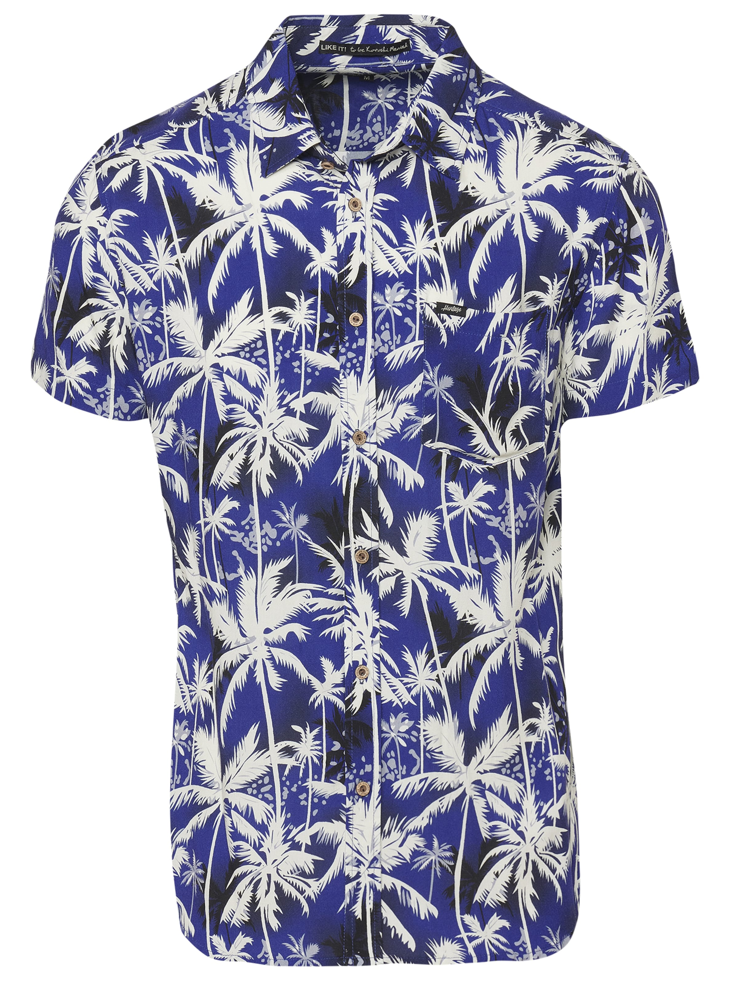 KOROSHI Slim fit Overhemd in Blauw: voorkant