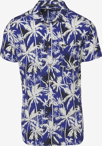 KOROSHI - Ajuste estrecho Camisa en azul: frente