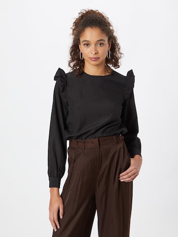 PIECES Blouse 'ANNE' in Zwart: voorkant