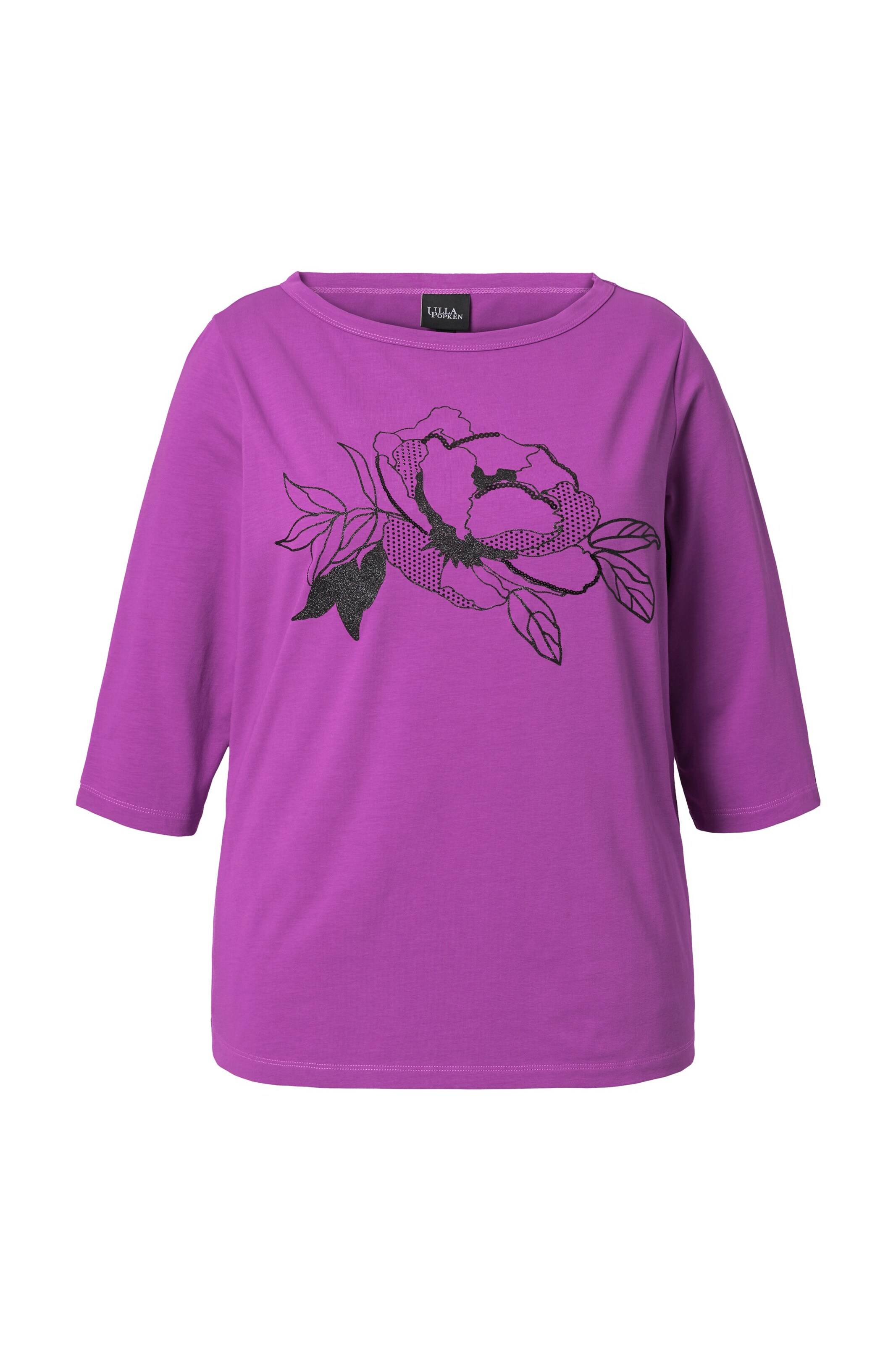 Ulla Popken Shirt in Blackberry / Black, Item view