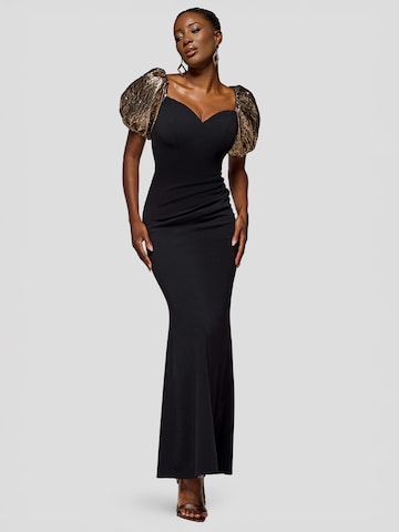 GODDIVA Avondjurk in Zwart: voorkant