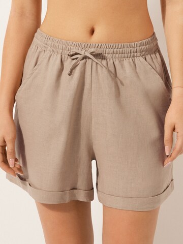CALZEDONIA Regular Pants in Beige: front