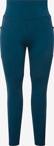 Ulla Popken Skinny Workout Pants in Blue: front