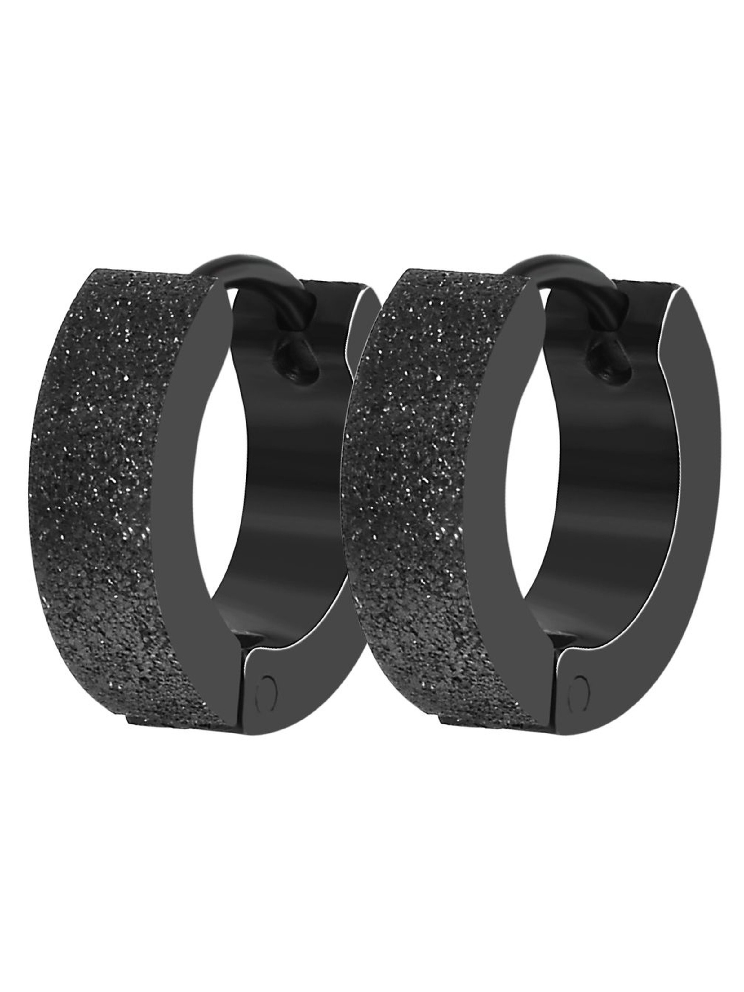 Akzent Earrings 'Matty, langlebig' in Black: front