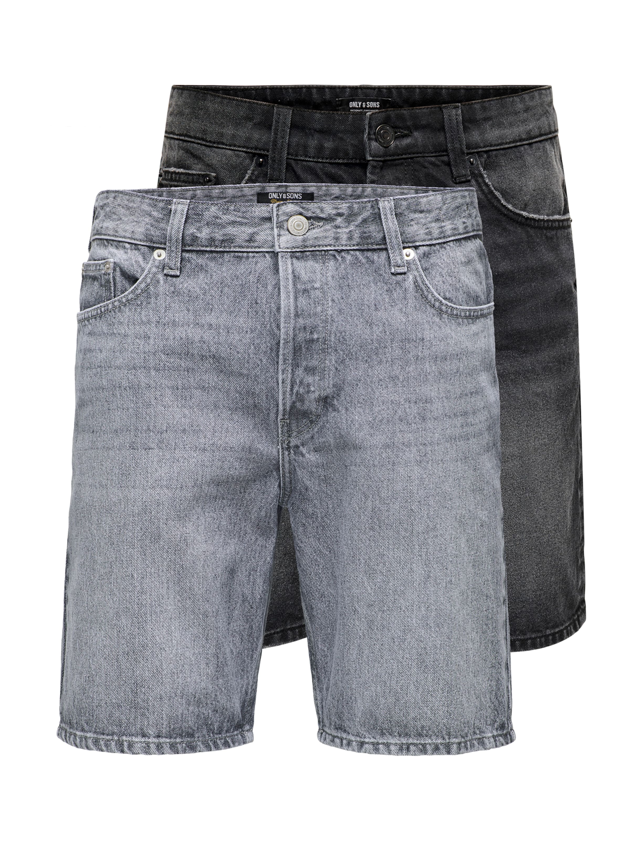 Only & Sons Calças de ganga 'ONSEDGE' em cinzento denim / preto, Vista do artigo