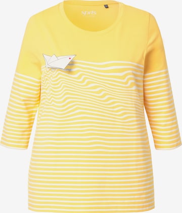T-shirt Ulla Popken en jaune : devant