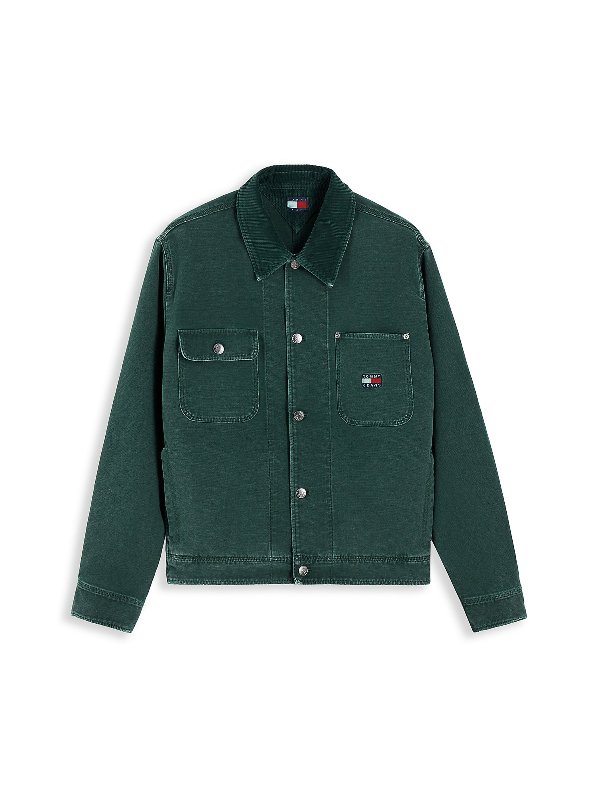 Veste mi-saison Tommy Jeans en vert : devant