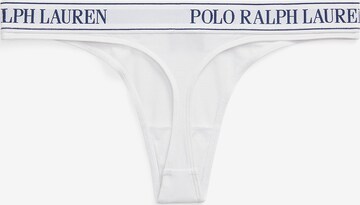 Slip ' Mid Rise Thong ' Polo Ralph Lauren en blanc