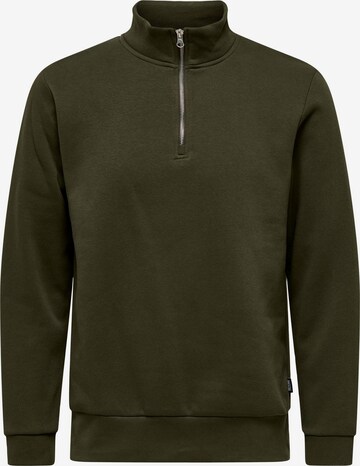 Only & Sons Sweatshirt 'Ceres Life' in Green: front