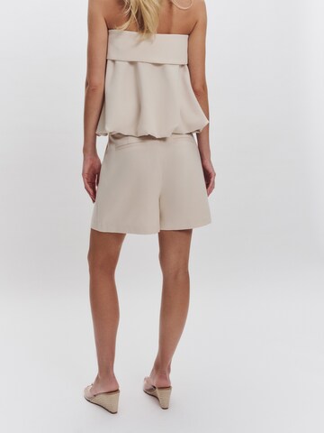 millane Loosefit Bandplooibroek in Beige