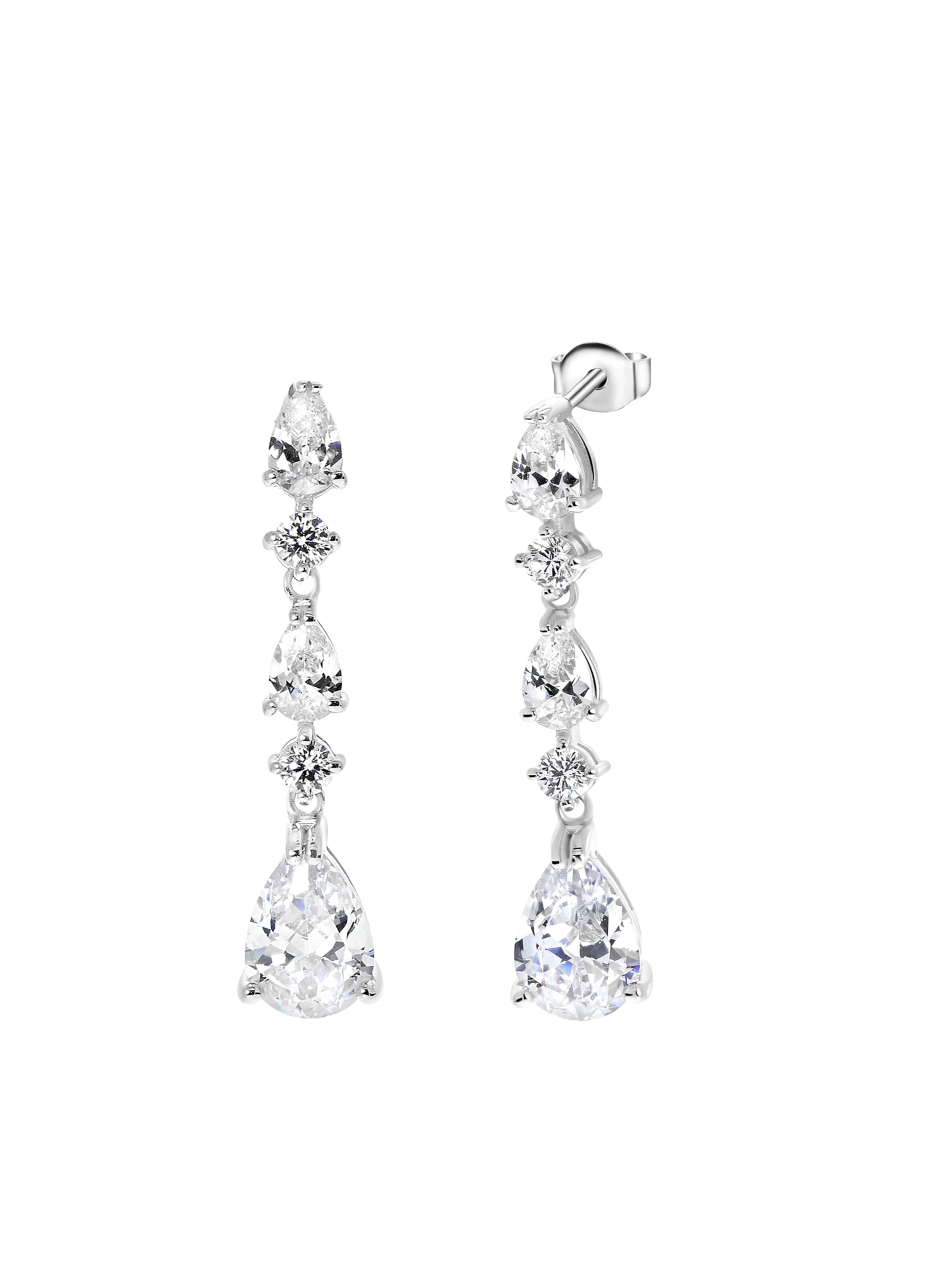 Boucles d'oreilles Lucardi en argent : devant