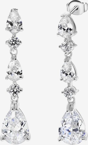 Lucardi Earrings in Silver: front