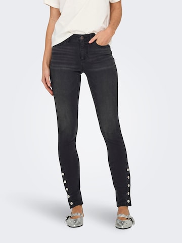 ONLY Slimfit Jeans 'ONLWINNIE' in Zwart: voorkant