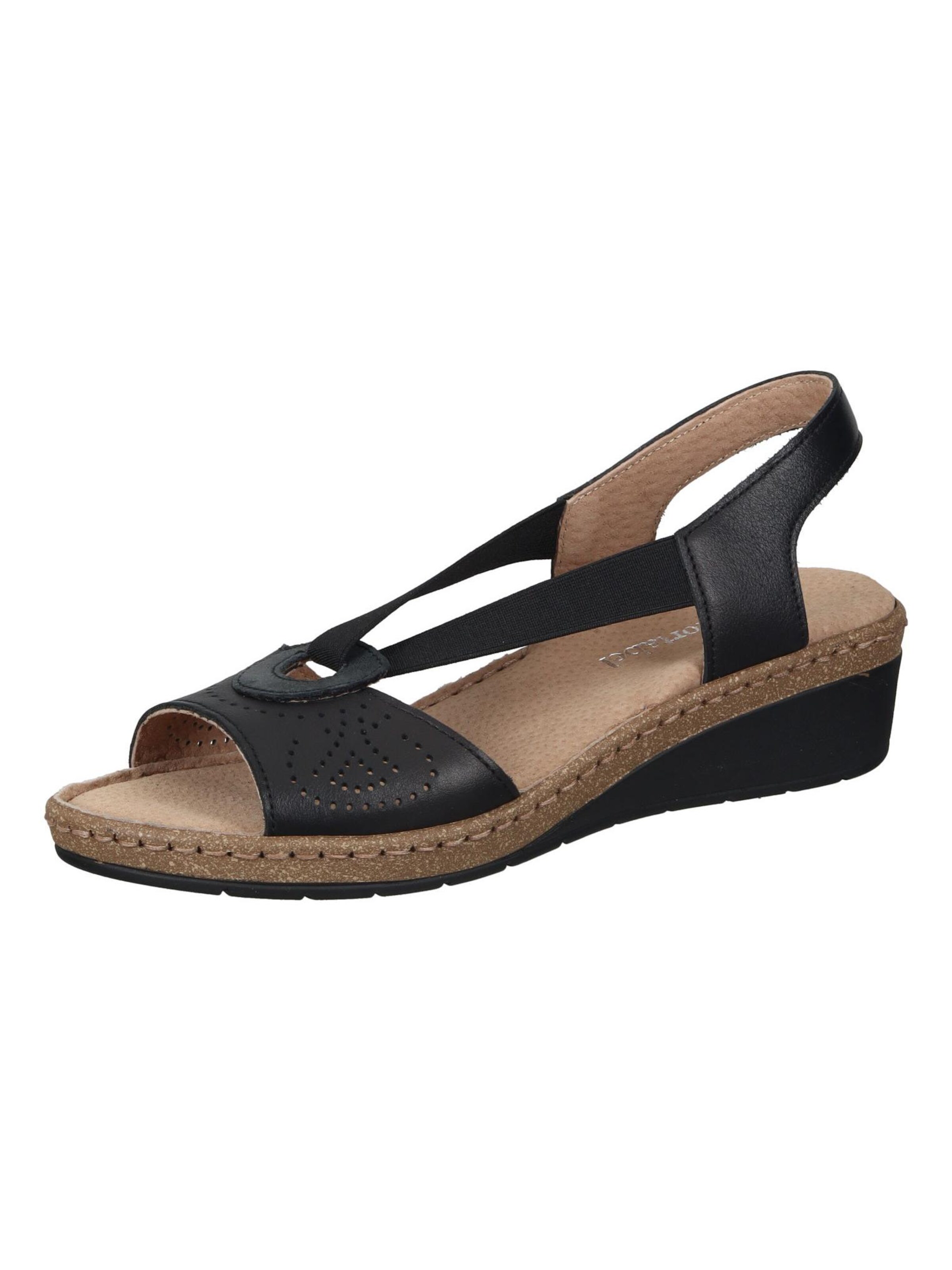 Comfortabel Sandale‌‌‌ in Schwarz: Vorderseite