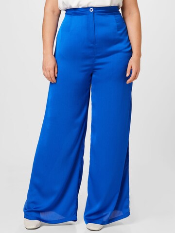 Wide Leg Pantalon à pince Nasty Gal Plus en bleu : devant