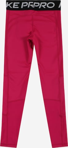 NIKE Skinny Športne hlače 'Pro' | rdeča barva